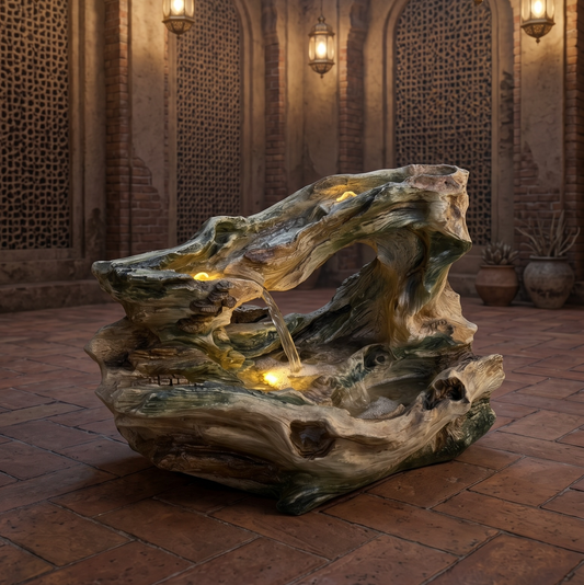 Rustic Wood Grain Fountain