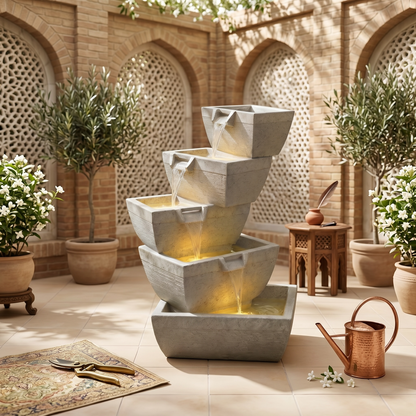 5-Tier Stacked Bowl Fountain