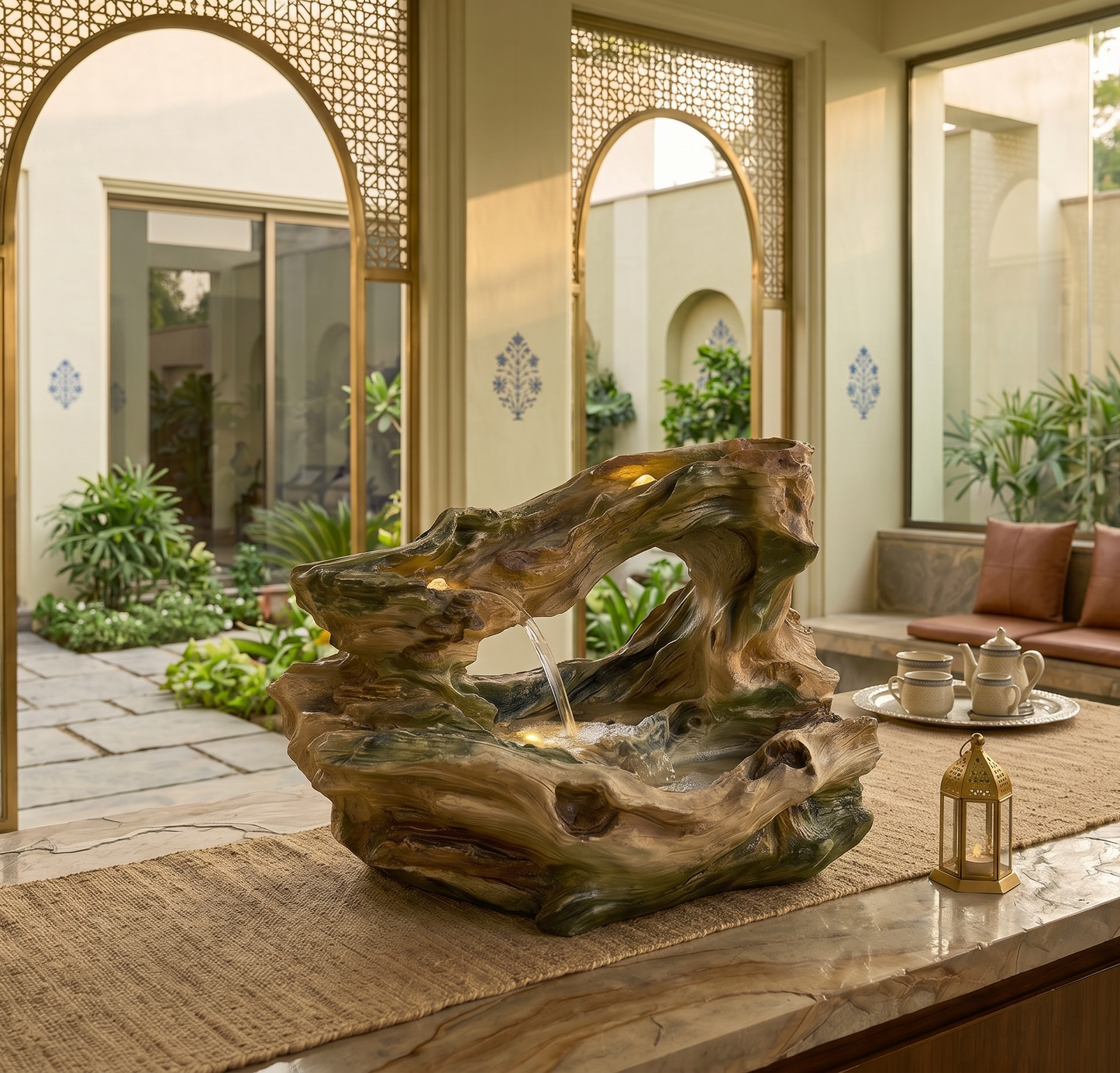 Rustic Wood Grain Fountain
