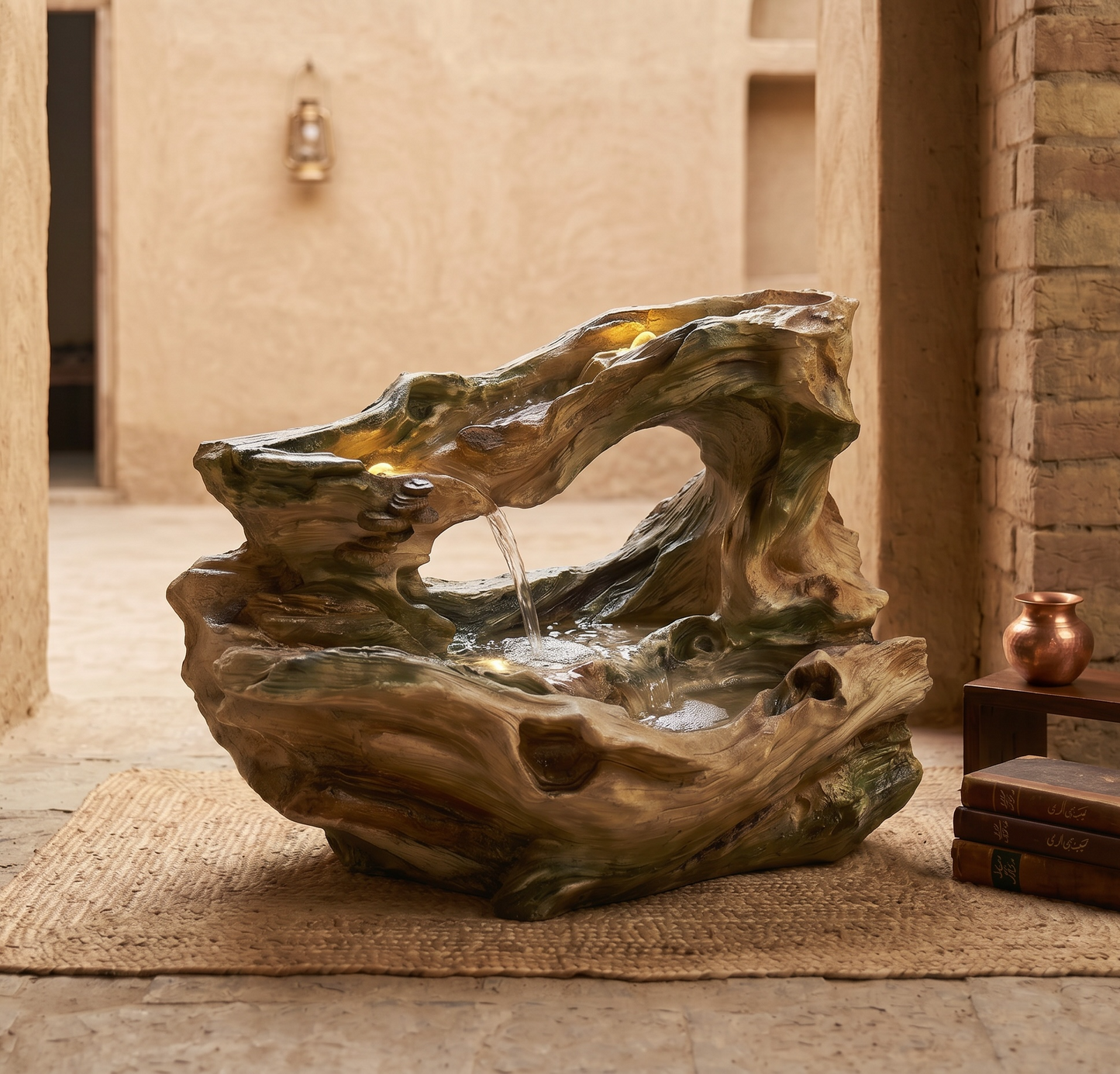 Rustic Wood Grain Fountain