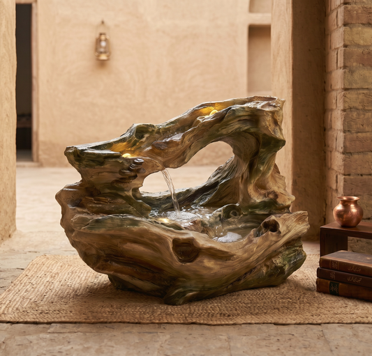 Rustic Wood Grain Fountain